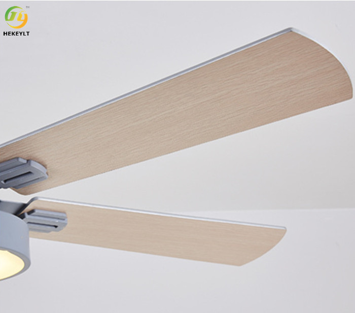 52 Inch Led Indoor Ceiling Fan Nordic Macaron Modern Living Room Dining Room Light