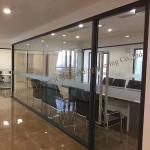 Soundproof 6mm Acoustic Glass Partition Walls , 12mm Aluminium Glass Office