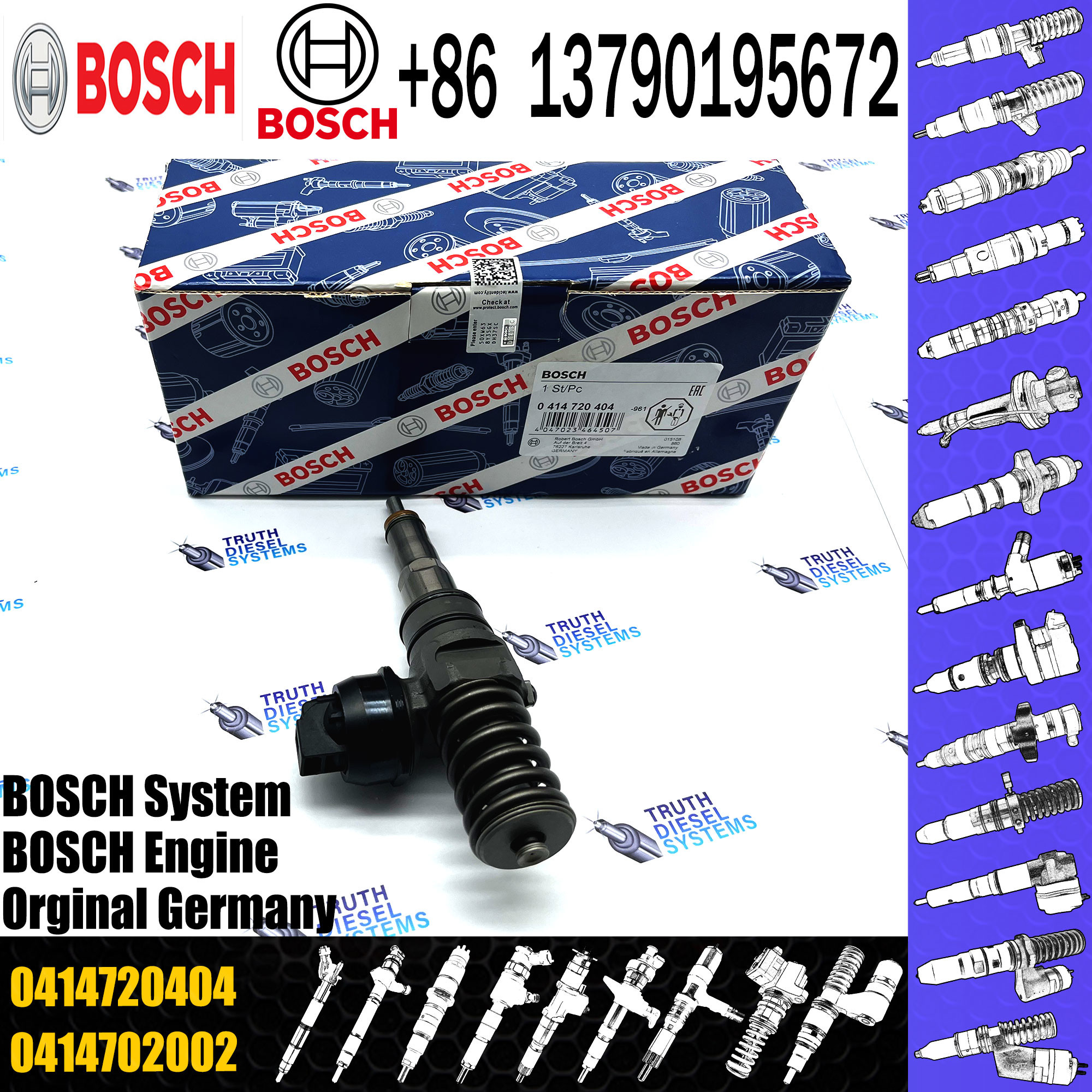 Diesel Engine Fuel Injector Unit Pump 0414720037 0414720313 0414720221 0414720404