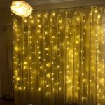USB Powered 3*3M 300 LED Curtain String Light IP65