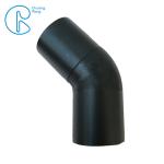 HDPE Irrigation Pipe Fittings , Butt Welding HDPE 45 Degree Elbow CE Approved