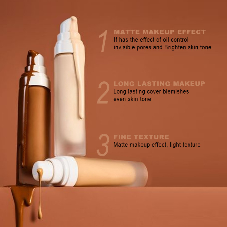High Quality Foundation Liquid Full Cover Long Lasting NO LOGO Private Label Matte Waterproof Makeup Foundatio