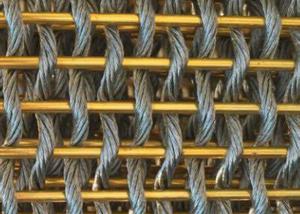 Wholesale 0.45mm 0.6mm Copper Facade Mesh , Decorative Woven Wire Mesh from china suppliers