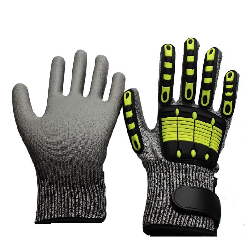 Sandy Nitrile Coating Cut Proof Work Gloves Mechanic Cut Resistant Safety Gloves