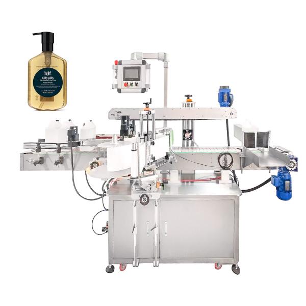 SUS 304 Automatic Single Side Barrel Bucket Labeler Flat Surface Bottle Labeling