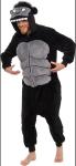 Unisex Flannel Romper Animal One Piece Pajamas With Hood And Button