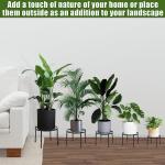 4mm Metal Outdoor Plant Stand Round Shelf for Planter Rustproof Iron Vintage