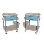 Plastic Steel ABS Table Top Double Layer 930mm Medical Treatment Cart