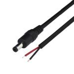 Custom Male Female Jack 1.35 2.5 2.1x5.5mm DC Cable Bare End Stripped Wire