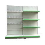 Display Gondola Supermarket Shelf High Quality Fashion White Metallic Steel