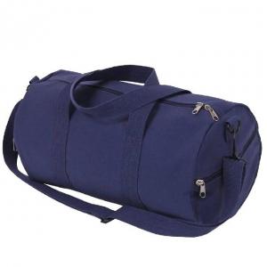 China Vintage Double Nylon Zippers Canvas Gym Bag For Weekend Travel on sale
