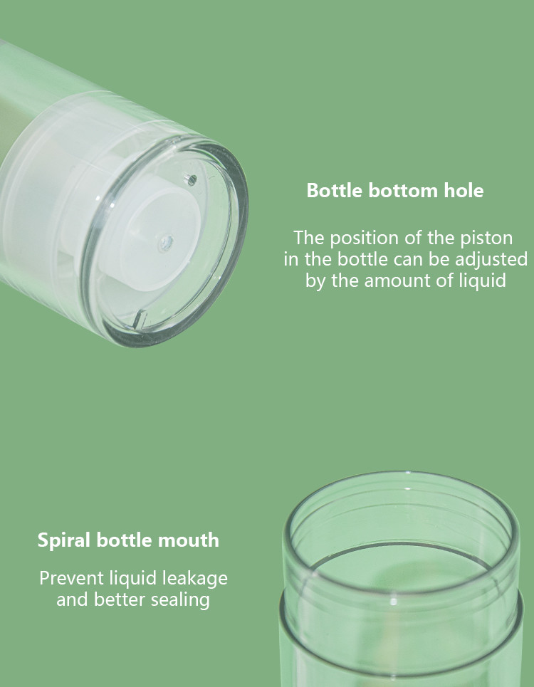 50ml/80ml PP pump+PET bottle Customized Color And logo Airless pump Bottle Vacuum Packaging UKA69