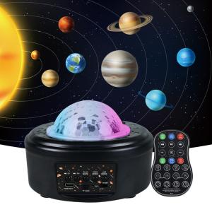 Wholesale Creative Starry Music Projector Vivid Ten Planetary Projection Lamp Wireless Speaker support TF card For Kids Holiday Gi from china suppliers