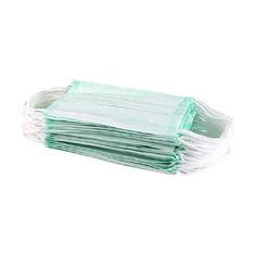 Tie On 3 Ply Surgical Face Mask / Odorless Mouth Cover Mask Green Fluid