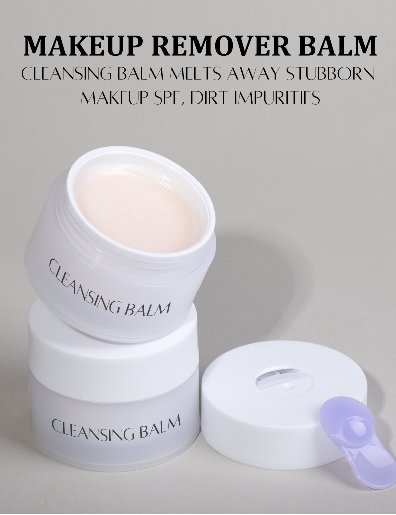 Private Label Gentle Nourishing Deep Facial Cleansing Removable Cleansing Balm With Spoon Facial Makeup Remover Balm