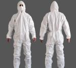 Non Sterile Non Woven Isolation Gown , White Breathable Disposable Coveralls