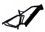 Full Suspension Aluminum Alloy Bike Frame , 140 Mm Travel Black Bicycle Frame