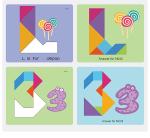 Tangram Magnetic Wooden Puzzels Educational Toys for Kid