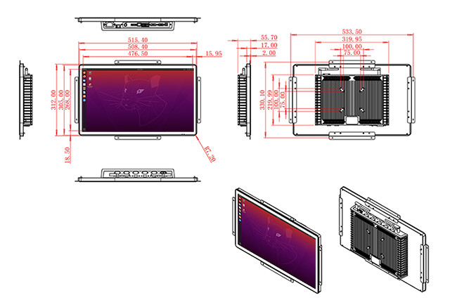 21.5-Inch Linux Display for Industrial Dashboards and Public Information