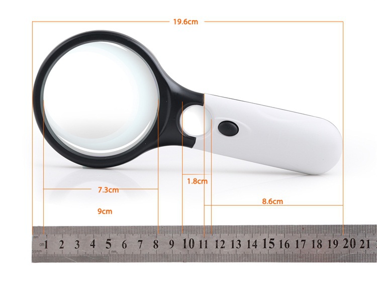 Mini 3X 45X Portable Electronic Magnifier , Visual Handheld Magnifier With Light