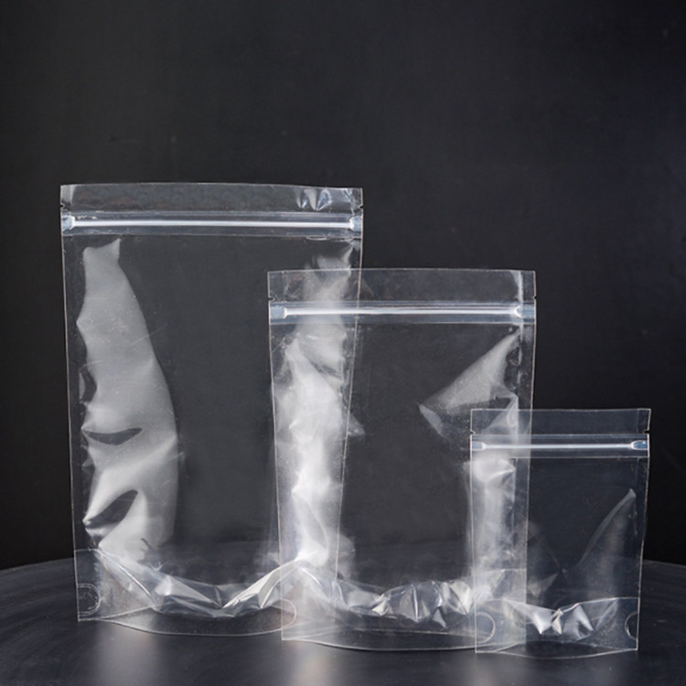 Plastic Resealable Clear Stand Up Pouch Bags with Zip Lock with Tear Notch for Candy, Snacks, Dry Fruits, Food Packaging