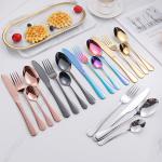 Stainless Steel Hotel Wedding 24pcs Cutlery Set Luxury Gold Spoon and Fork