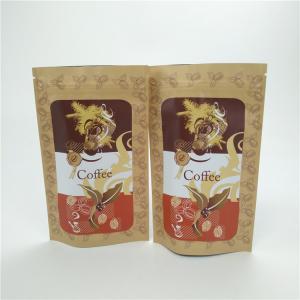 China Kraft Paper Package Manufacturing Wholesale Coffee Bag Resealable Bags With Logo on sale