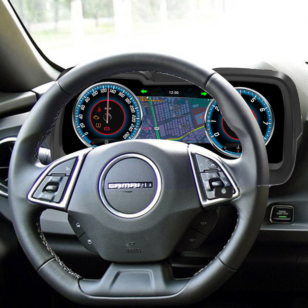12.3-inch Plug and Play AI LCD Instrument Panel for Chevrolet Camaro 2011-2014 Digital Car Gauges Speed Dial in Russian