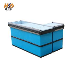 Wholesale 1.8M Mirror Polished Metal Supermarket Checkout Counter For Retail Stores from china suppliers