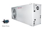 Air Source Household Heat Pump 7KW Coated Metal Works With Water Pump Residentia