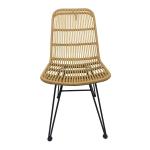 Waterproof Recyclable PVC Rattan Wicker Bar Stools W52cm