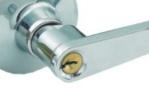 Brass Cylinder Door Lever Lock / Residential Door Locks With Three Keys