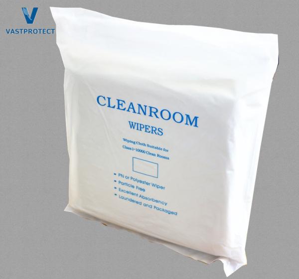 Polyester Microfiber Cleanroom Wipers 100% Lint Free for SMT Production Line