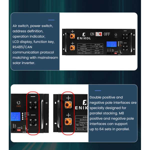Lifepo4 48 Volt Lithium Ion Battery 100ah 200ah 24V 5kwh Off Grid Solar System Battery