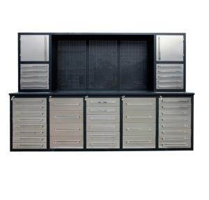 Wholesale 40 Drawers Metal Garage Workbench with Stainless Steel Handles and Heavy Duty Wheels from china suppliers