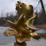 Bronze Sun Wheel Sculpture - Medium Size
