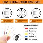 RGB SMD 5050 LED Strip IP67 Waterproof LED Car Wheel Hub Color Light RGB Wheel
