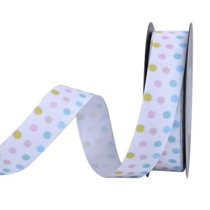 Wholesale Colorful Rainbow Packing Gifts Double Faced Happy Birthday Satin Ribbon Decoration Printed Logo from china suppliers