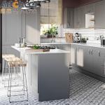 kitchen island base cabinets with Marble Stone and Modern Glass Pendant Light