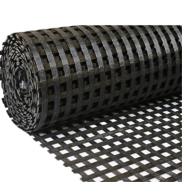 50-200m Length Fiberglass Biaxial Geogrid for Roadbeds and Slope Protection