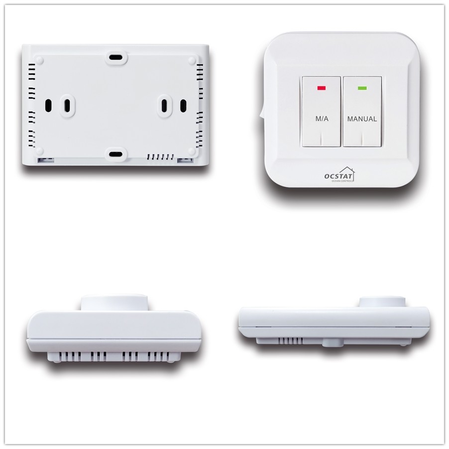 Large LCD Screen White Color Wireless Digital Room Thermostat With NTC Sensor