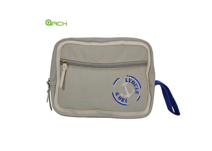 Multiple Interior Pockets Reusable Canvas Tote Bag Cross Stitching