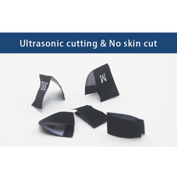 Folding clothing label Sew on Shoes Shape cloth label machine Custom Women Bags clothing material label