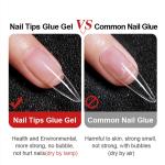 Multifunctional Base Coat Strengthener Nail Tips Glue Gel Private Label Crystal