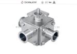 Three Way 10Bar PTFE Gasket DN40 Pneumatic Ball Valve