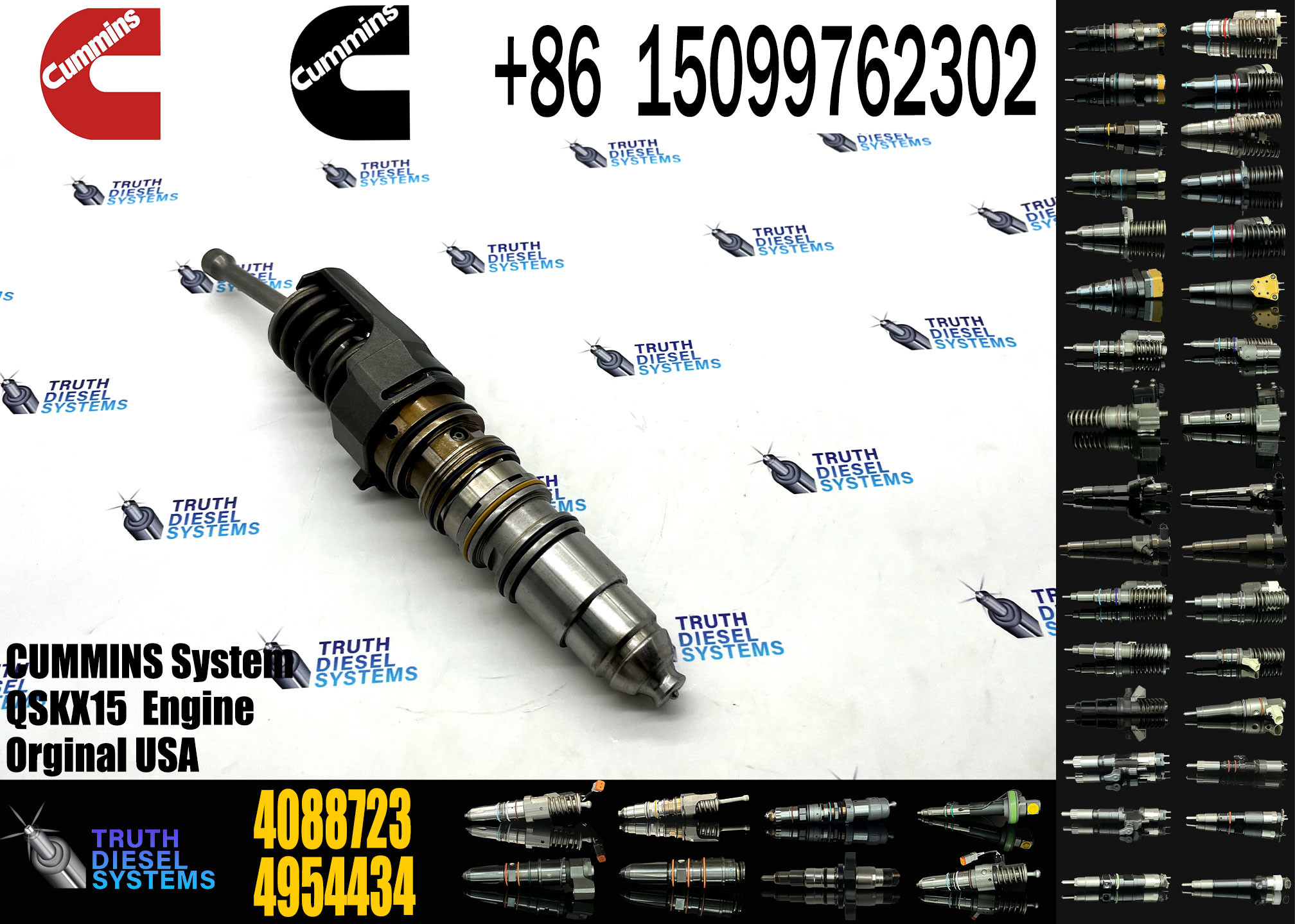 Common Diesel injector 4062569 4088723 4928260 4010346 4928264 1521978 1764365 For QSX15 ISX15 Engine