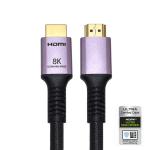 Braided Nylon 8K HDMI Cable 10ft Gold Connectors 48gbps VRR EARC