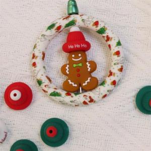 Wholesale Silicone O Ring Beads Safe and Non-Toxic Silicone 3D christmas hat Beads for kids children DIY beadable pens from china suppliers