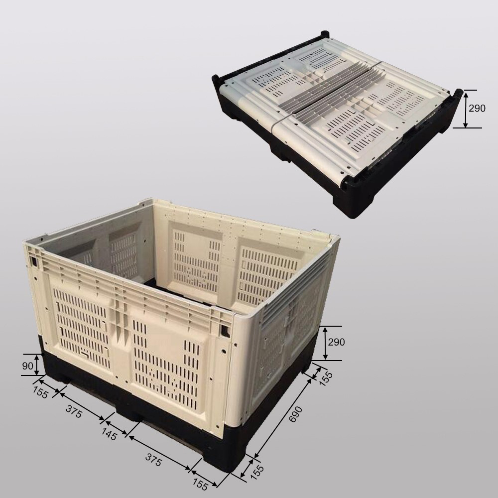 1200*1000*810mmGood Quality foldable stackable storage box container bin Manufacturer