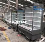 Supermarket Showcase Refrigerators Large Beverage Coolers Fruits Open Front